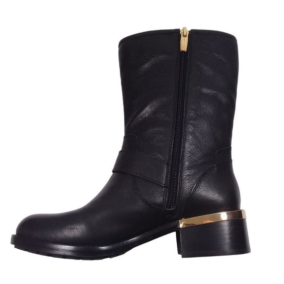 New Vince Camuto Wendeema WomensLeather MotoBoot Harness Detailed Mid-Calf 6.5M - Picture 13 of 14